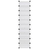 Vidaxl Shoe Rack 44x32x174 cm polypropen průhledný