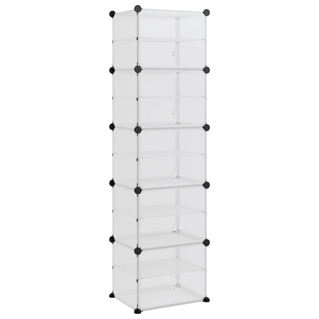 Stojak na buty vidaxl 44x31,5x153,5 cm przezroczysty polipropen
