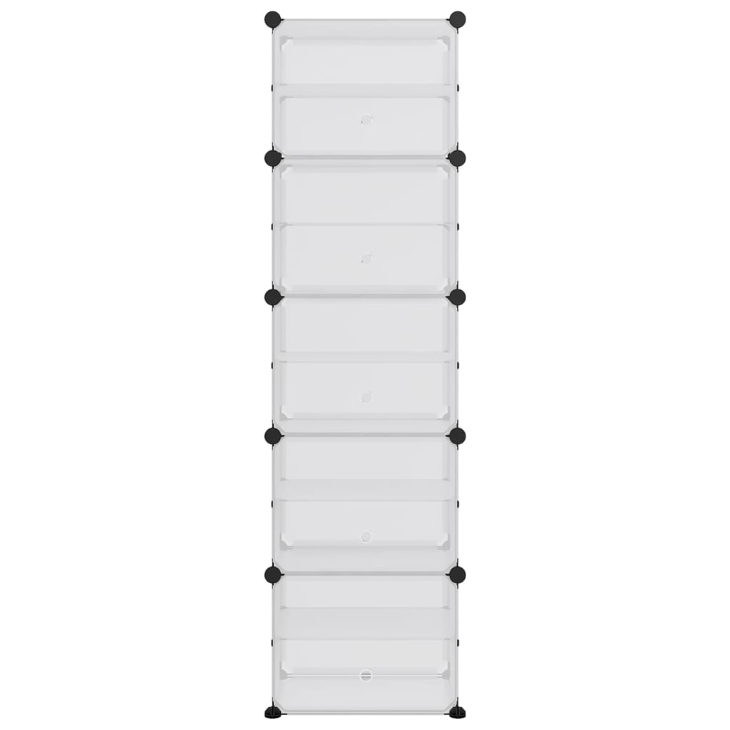 Stojak na buty vidaxl 44x31,5x153,5 cm przezroczysty polipropen
