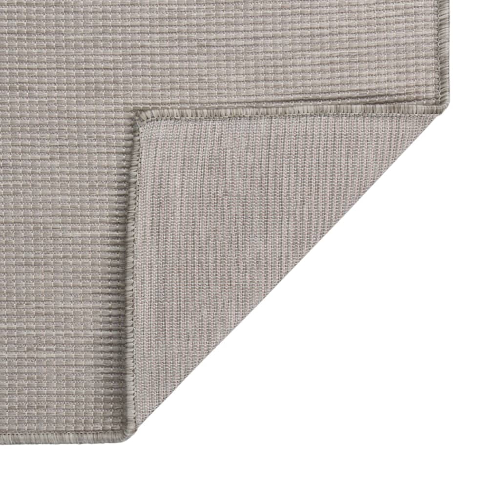 Vidaxl uden for tæppet fladt vævet 80x250 cm taupe