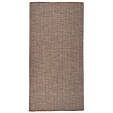 Vidaxl zunanja preproga ploščata tkana 100x200 cm rjava