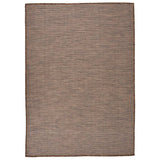 Vidaxl uden for tæppet fladt vævet 140x200 cm brun