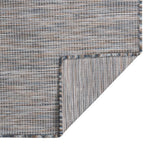 Vidaxl zunanja preproga ploščata tkana 80x250 cm rjava in modra