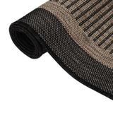 Vidaxl zunanja preproga ploščata tkana 80x250 cm temno rjava