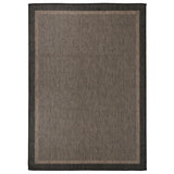 Vidaxl zunanja preproga ploščata tkana 140x200 cm temno rjava