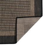 Vidaxl zunanja preproga ploščata tkana 140x200 cm temno rjava