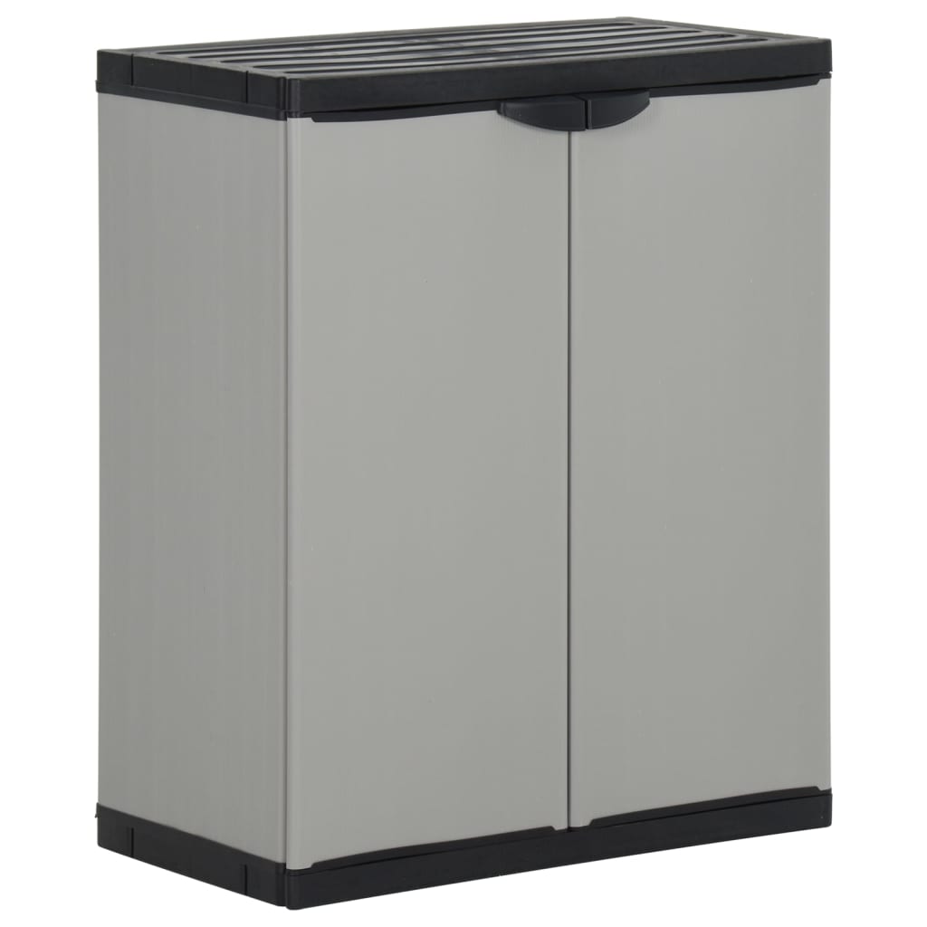 Vidaxl Garden Waste Box 68x40x85 cm polypropen grå og sort