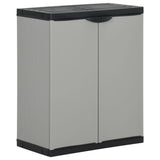 Vidaxl Garden Waste Box 68x40x85 cm polypropen grå og sort
