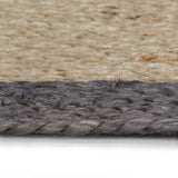 Vidaxl tappeto fatto a mano con bordo grigio scuro 210 cm iuta