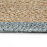 Viaxl tapis fait à la main avec une bordure verte olive 180 cm jute