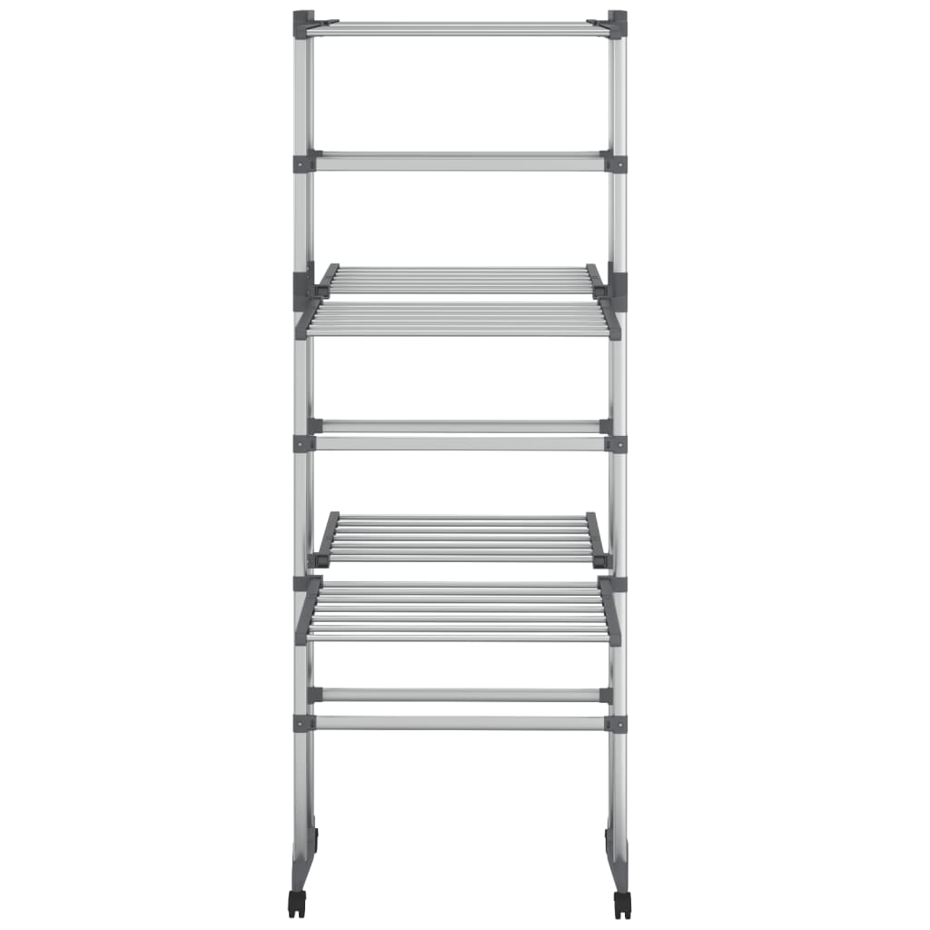 Vidaxl Draogk 3-strato con ruote 60x70x129 cm color argento
