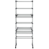 Vidaxl Draogk 3-strato con ruote 60x70x129 cm color argento