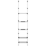 VidaXL Garden rack with 3 shelves of telescopic aluminum silver colored