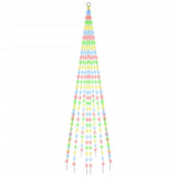 Vidaxl Vlaggenmast vánoční stromeček 310 LED diody vícebarevný 300 cm