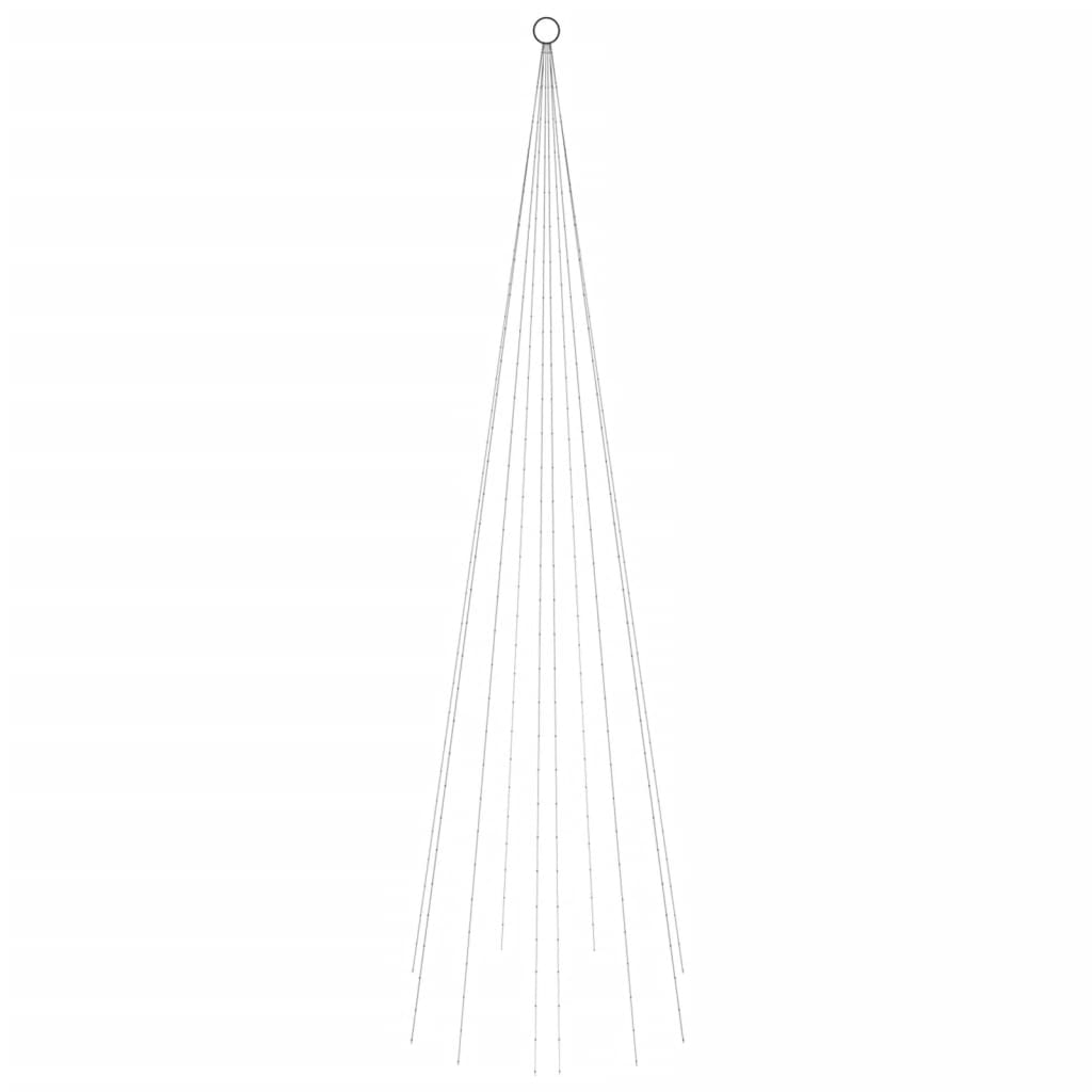 Vidaxl Vlaggenmast vánoční stromeček 310 LED diody vícebarevný 300 cm