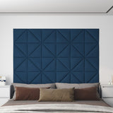 Nástěnné panely Vidaxl 12 ks 0,54 m² 30x30 cm Velvet Blue