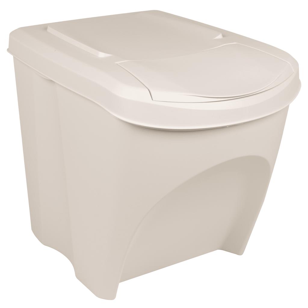 Vidaxl garbage cans 3 st stackable 75 l polypropene white