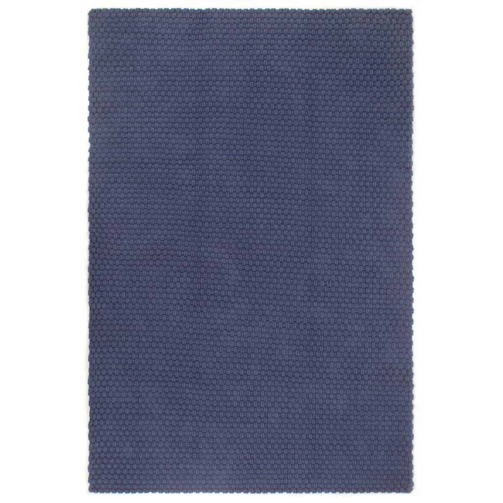 Vidaxl pravokotni 120x180 cm bombažna mornariška modra