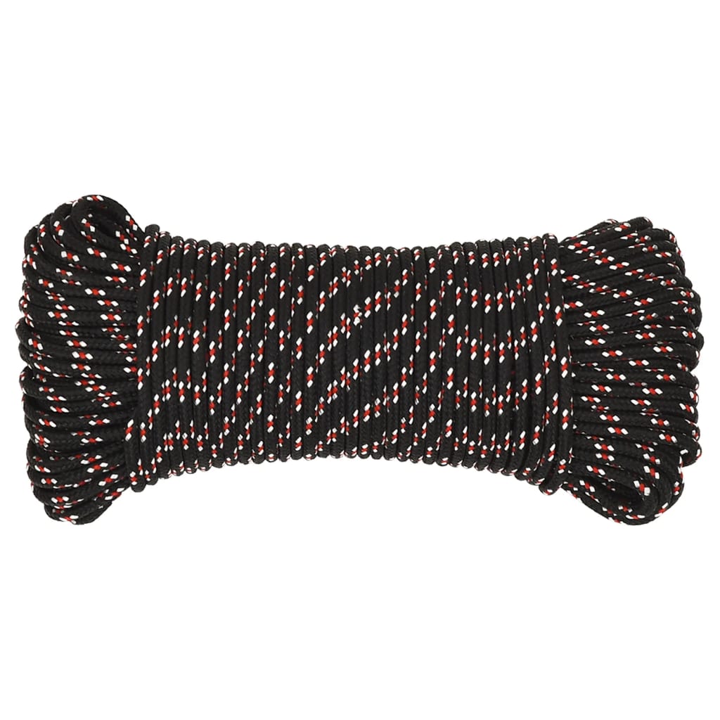 Vidaxl Boot Rope 5 m mm 25 m Polypropylene schwaarz