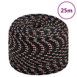 Vidaxl Boot Rope 8 mm 25 m polypropylen sort