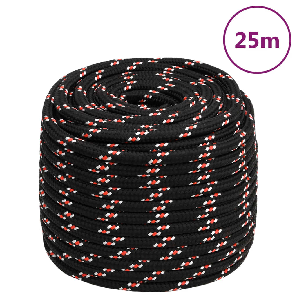 Vidaxl Boot Rope 18 mm 25 m Polypropylene black