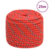 Vidaxl čoln vrv 18 mm 25 m polipropilen rdeča
