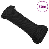 Vidaxl Boot Rope 5 mm 50 m Polroprope schwaarz
