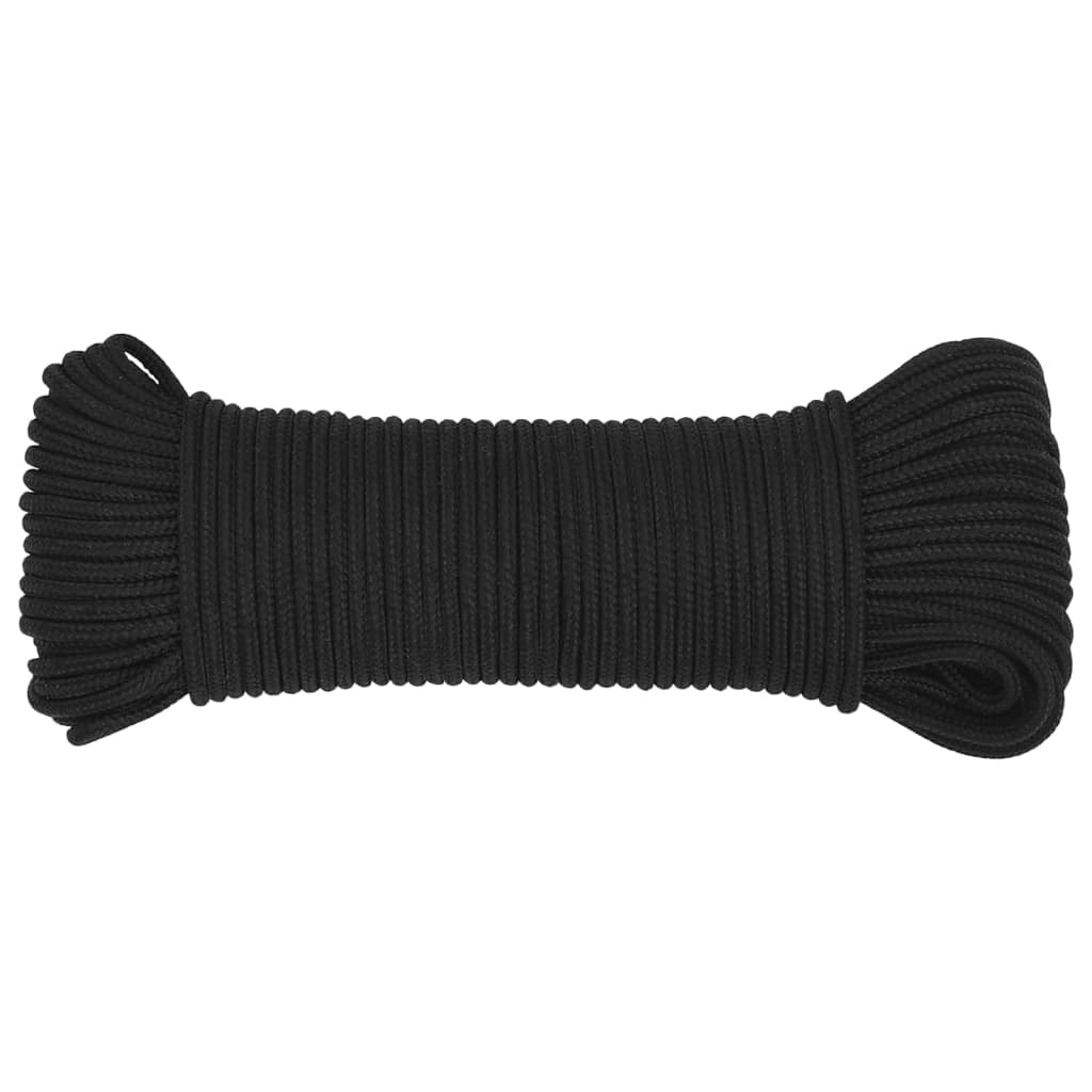 Vidaxl Boot Rope 5 mm 50 m Polroprope schwaarz