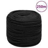 Vidaxl Boot Rope 6 mm 250 m Polroprope schwaarz