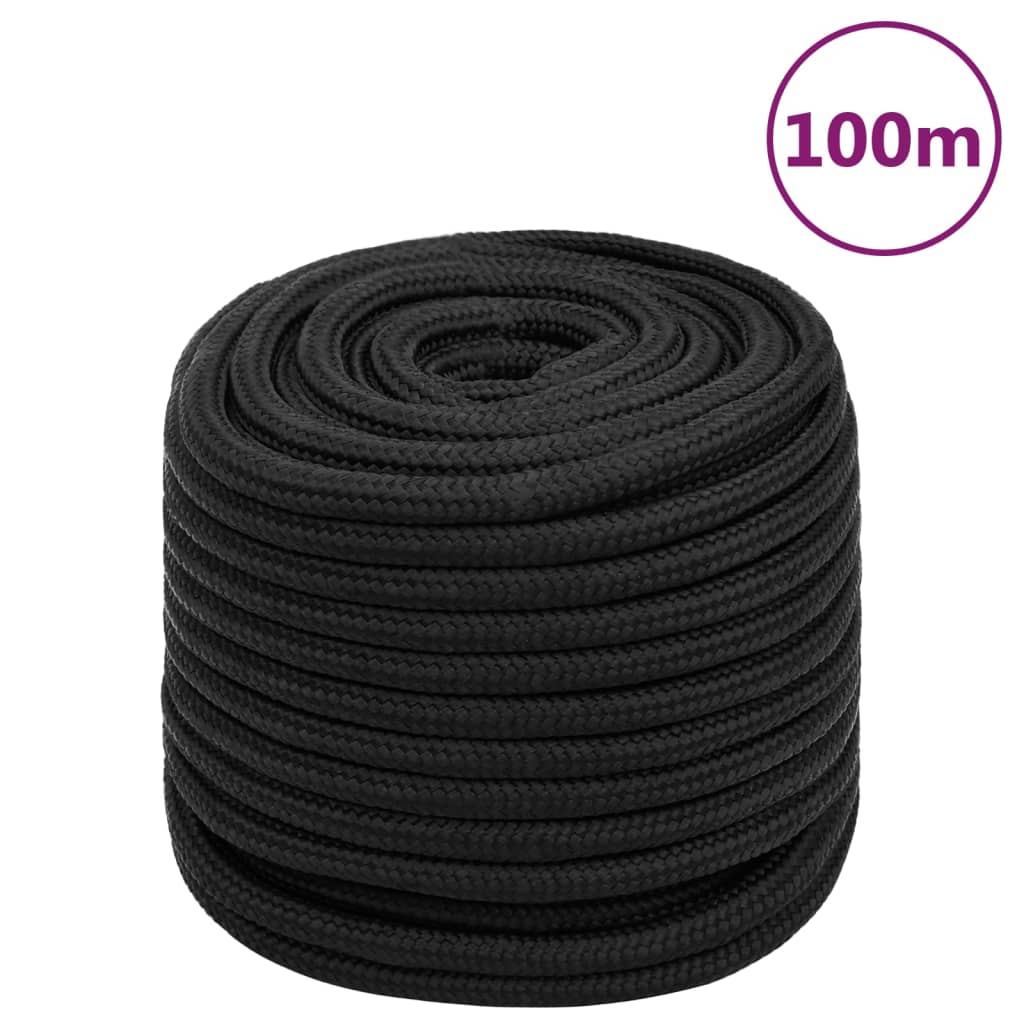Vidaxl Boat Rope 16 mm 100 m polypropen sort