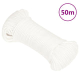 Vidaxl Boot Rope 5 mm 50 m Polypropylen voll wäiss