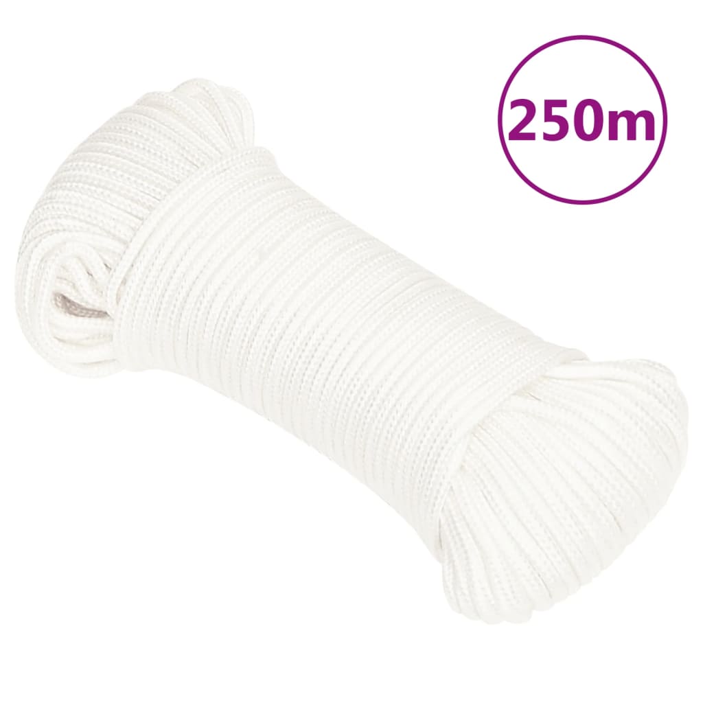 Vidaxl Boot Rope 5 mm 250 m Polypropylen voll wäiss
