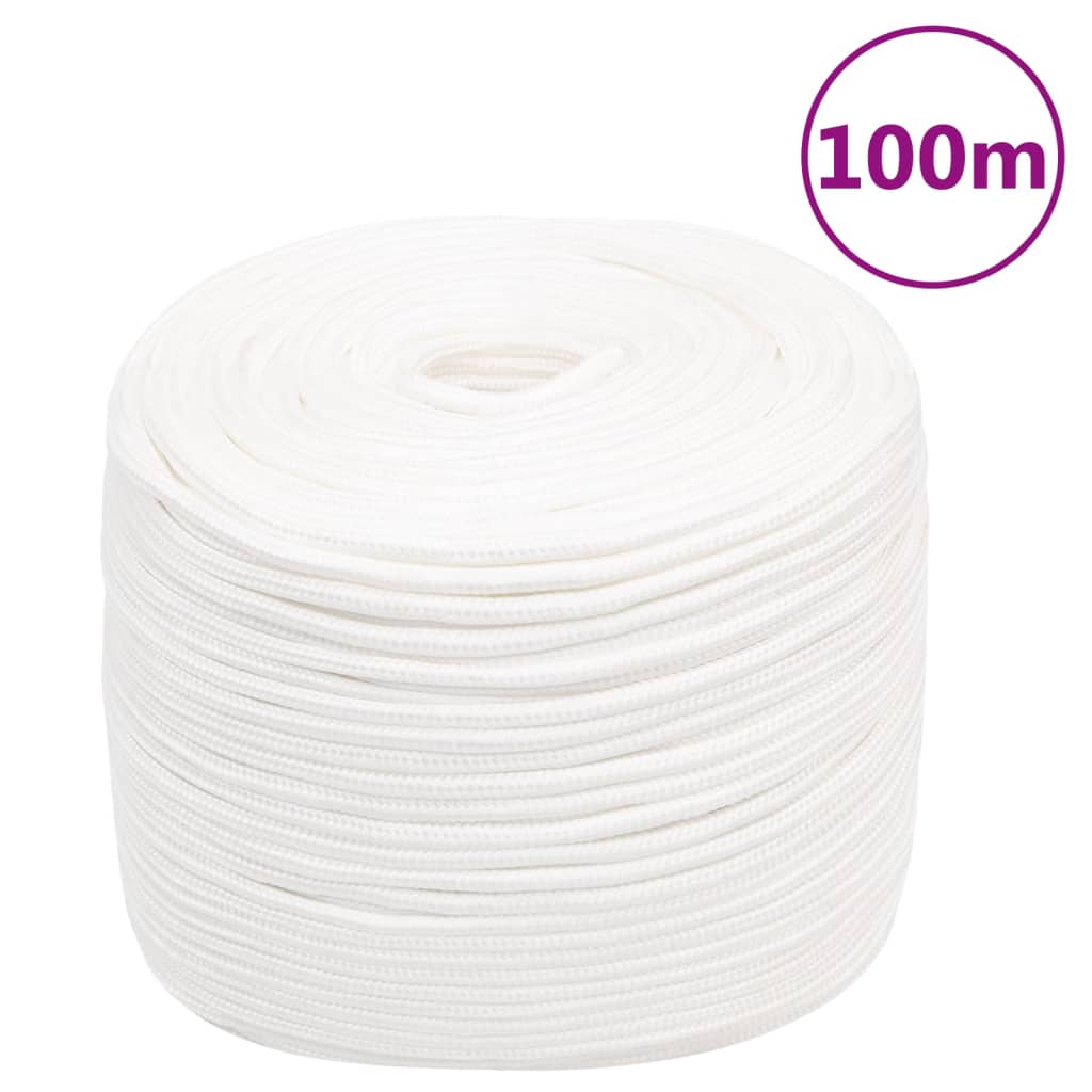 Vidaxl Boot Rope 10 mm 100 m Polropypylene voll wäiss