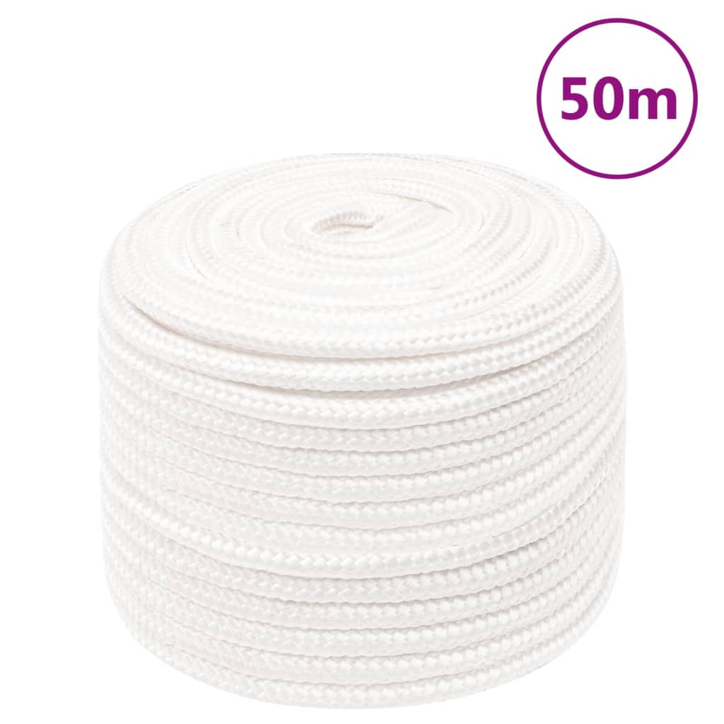 Vidaxl Boot Rope 14 mm 50 m Polypropylen voll wäiss
