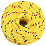 Corde de bateau vidaxl 20 mm 25 m en jaune en polypropylène