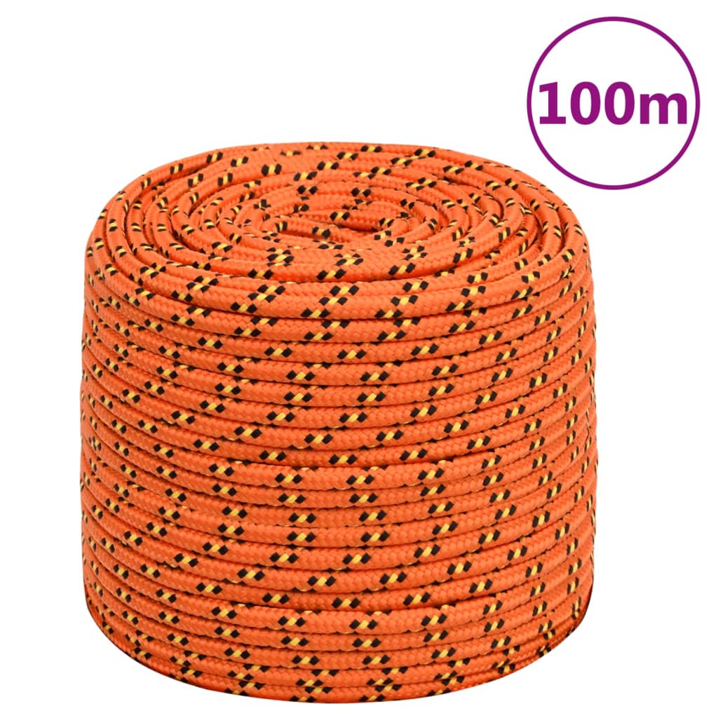 Vidaxl Boot Rope 8 mm 100 m Polropylen orange