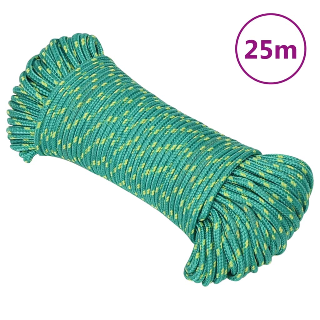 Vidaxl Boot Rope 5 m mm 25 m Polropypylen Green