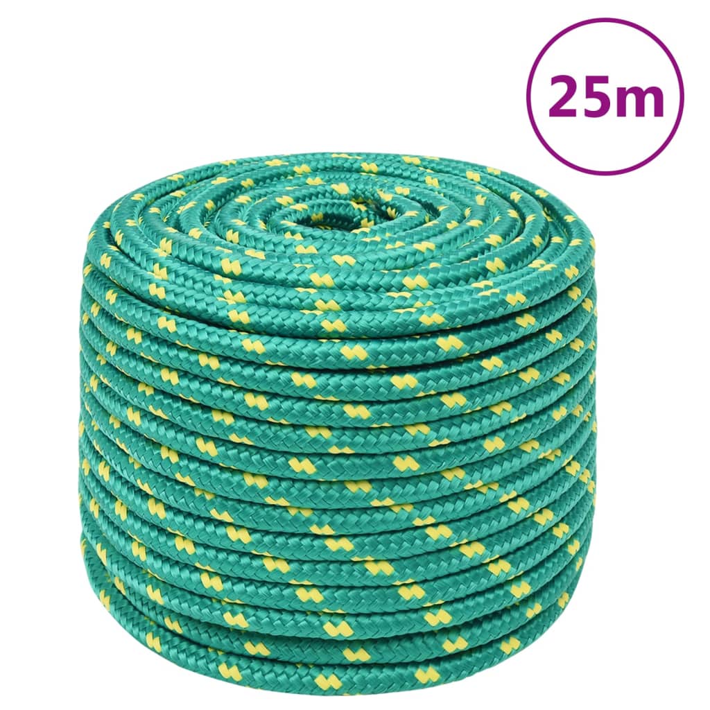 Vidaxl Boot Rope 14 mm 25 m Polypropylen Green