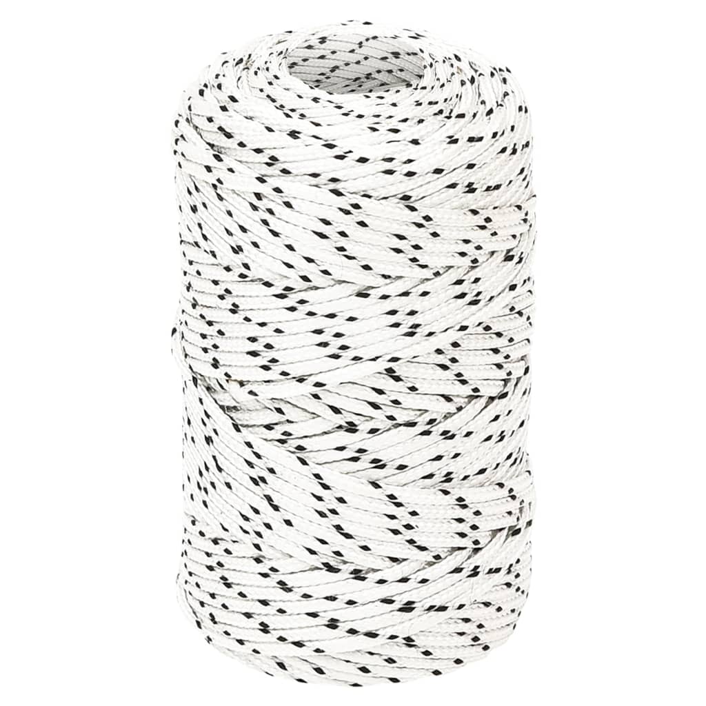 Vidaxl boat rope braided 2 mmx100 m polyester white