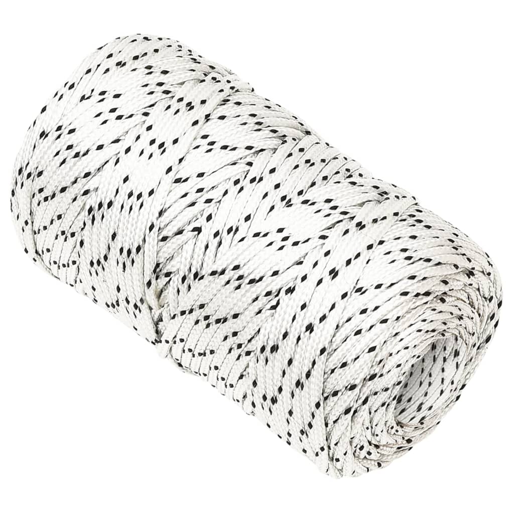 Vidaxl boat rope braided 2 mmx100 m polyester white