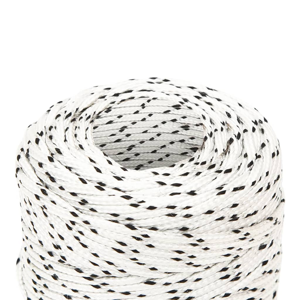 Vidaxl boat rope braided 2 mmx100 m polyester white