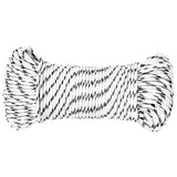 Vidaxl boottouw gevlochten 4 mmx25 m polyester wit