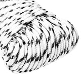 Vidaxl boottouw gevlochten 4 mmx25 m polyester wit