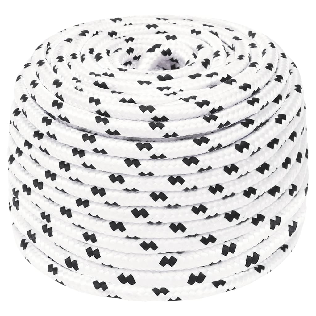 Vidaxl boat rope braided 8 mmx100 m polyester white4