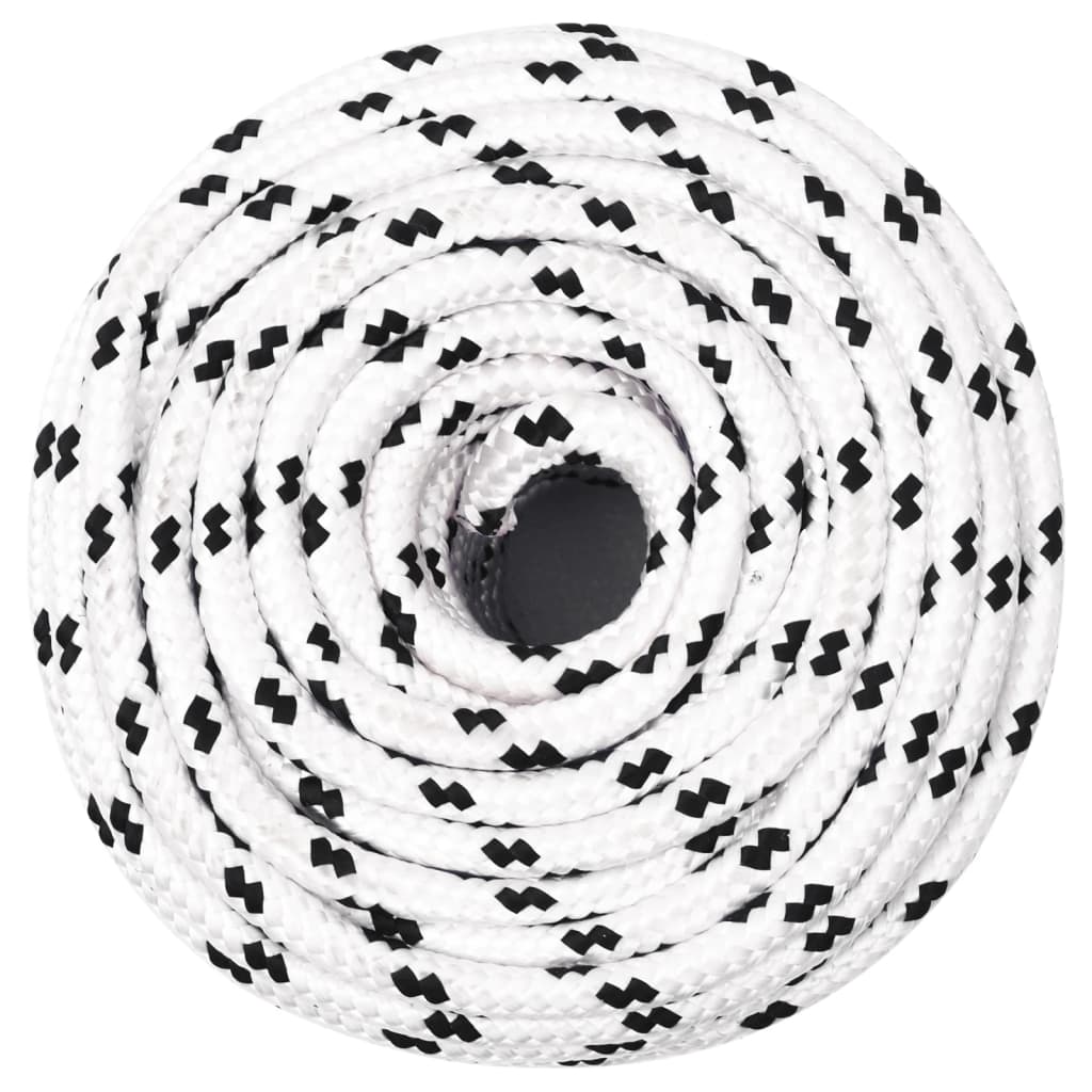 Vidaxl boat rope braided 8 mmx100 m polyester white4