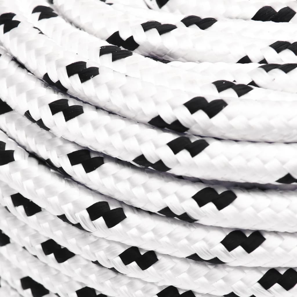 Vidaxl boat rope braided 8 mmx100 m polyester white4