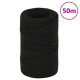 Vidaxl Werkouw 2 mm 50 m Polyester Black