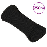 Vidaxl Werkouw 3 mm 250 m Polyester Black