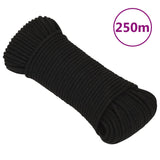 Vidaxl Werkouw 4 mm 250 m Polyester Black