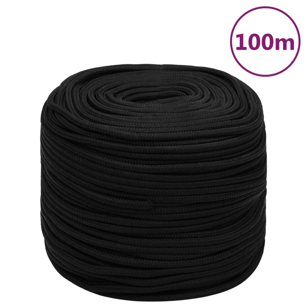 Vidaxl Werkouw 6 mm 100 m polyester black